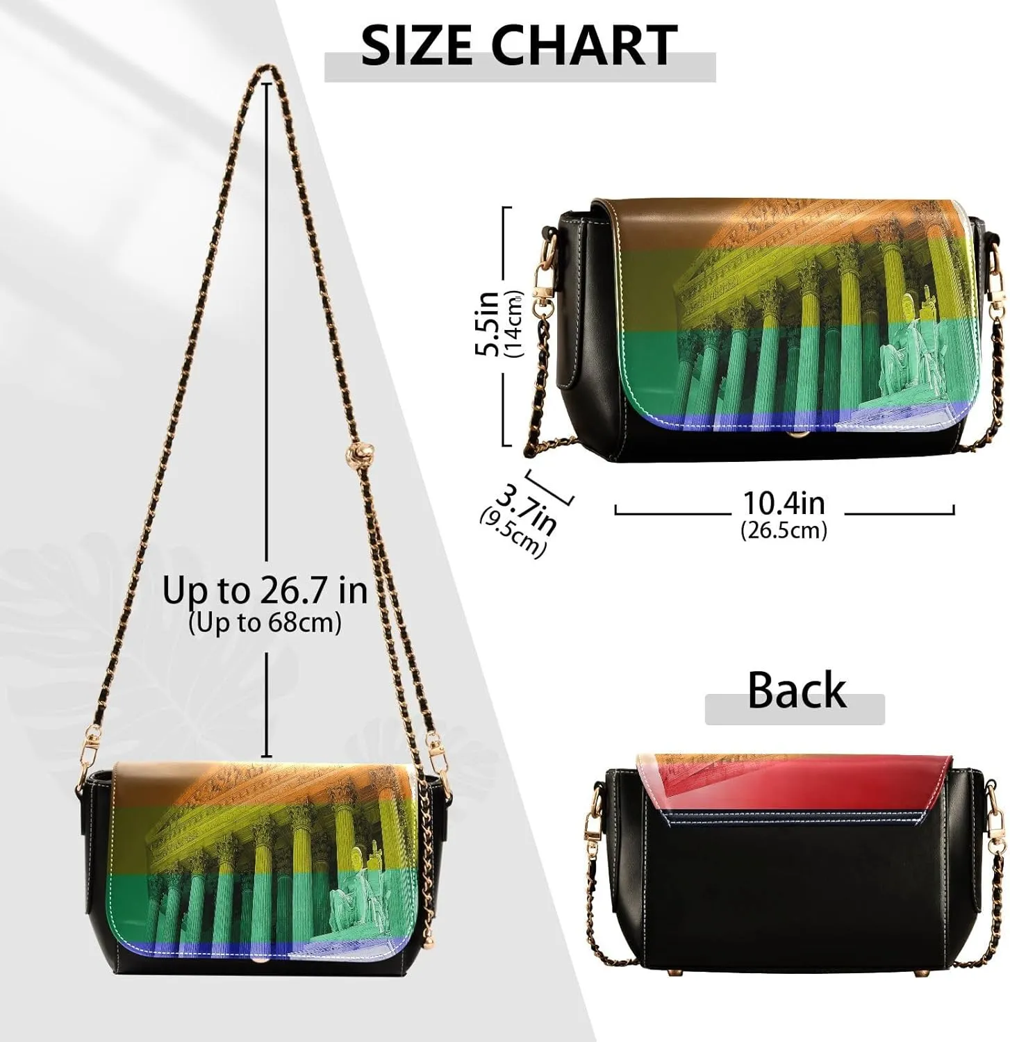 Crossbody Bags for Women Trendy Women's Black Shoulder Bag Small PU Leather Flap Cross Body Bag Handbags