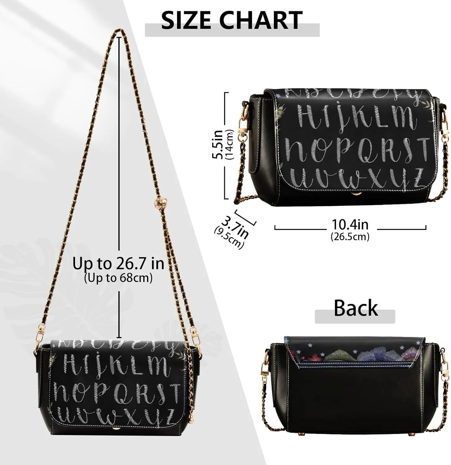 Crossbody Bags for Women Trendy Women's Black Shoulder Bag Small PU Leather Flap Cross Body Bag Handbags