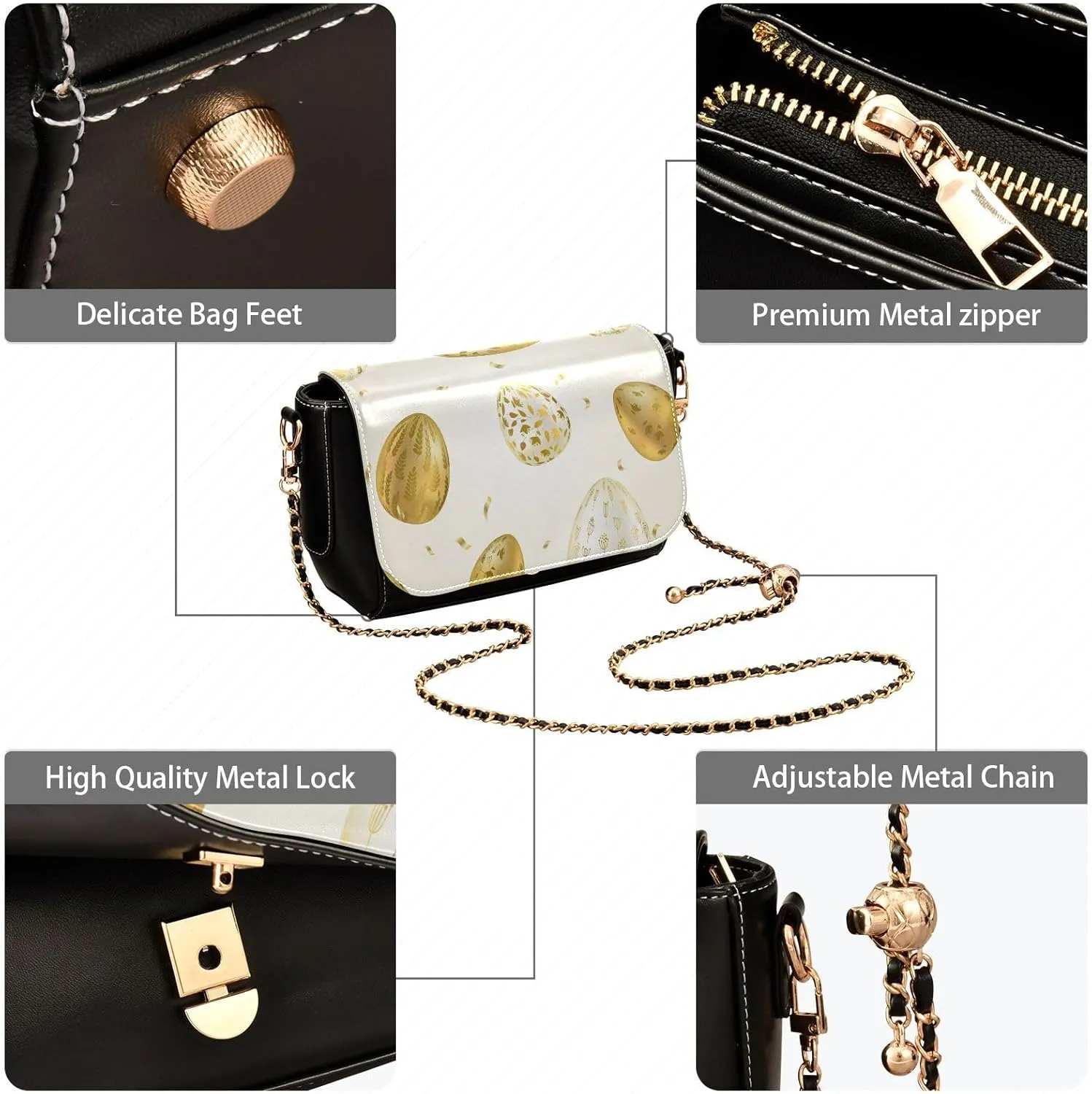 Crossbody Bags for Women Trendy Women's Black Shoulder Bag Small PU Leather Flap Cross Body Bag Handbags