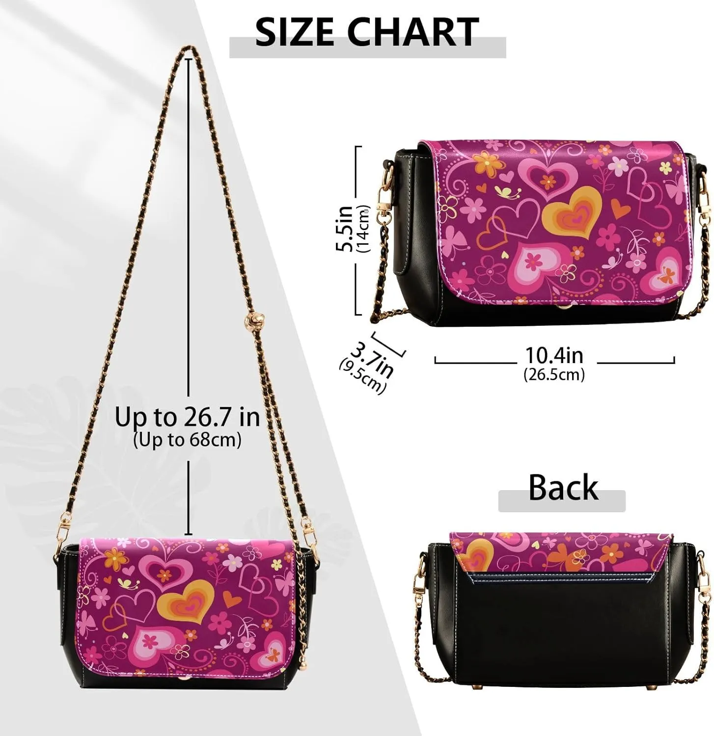 Crossbody Bags for Women Trendy Women's Black Shoulder Bag Small PU Leather Flap Cross Body Bag Handbags