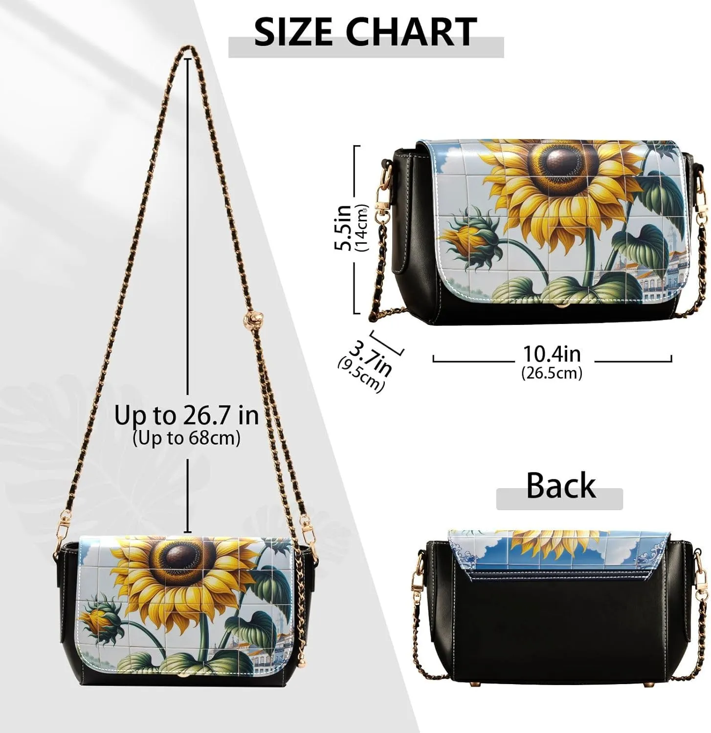Crossbody Bags for Women Trendy Women's Black Shoulder Bag Small PU Leather Flap Cross Body Bag Handbags
