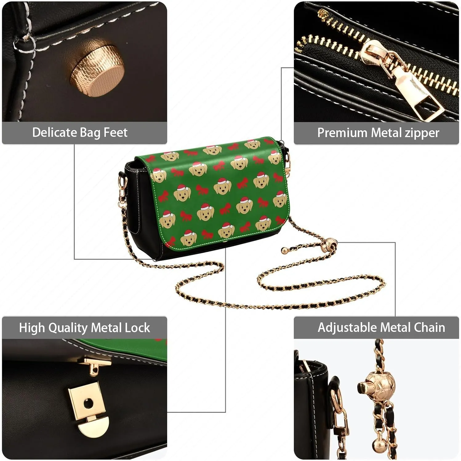 Crossbody Bags for Women Trendy Women's Black Shoulder Bag Small PU Leather Flap Cross Body Bag Handbags