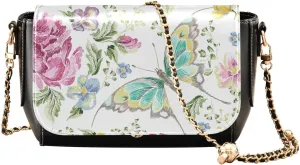 Crossbody Bags for Women Trendy Women's Black Shoulder Bag Small PU Leather Flap Cross Body Bag Handbags