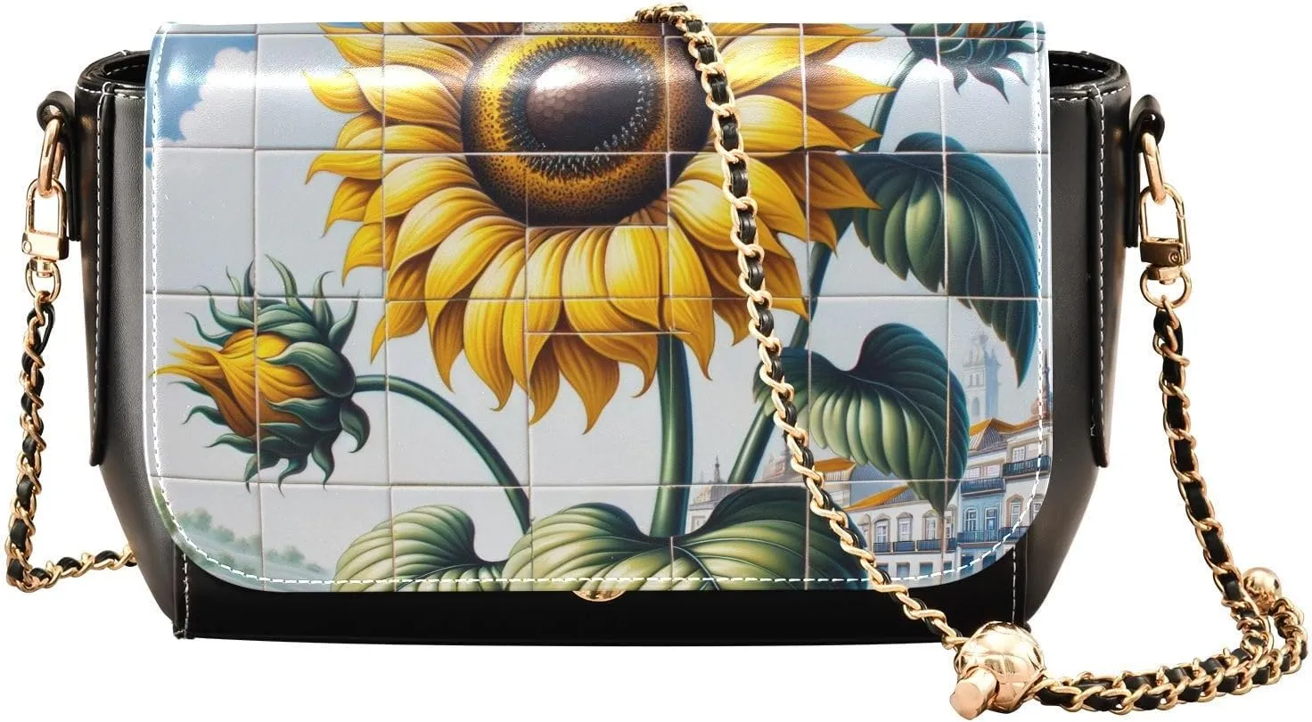 Crossbody Bags for Women Trendy Women's Black Shoulder Bag Small PU Leather Flap Cross Body Bag Handbags