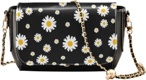 Crossbody Bags for Women Trendy Women's Black Shoulder Bag Small PU Leather Flap Cross Body Bag Handbags