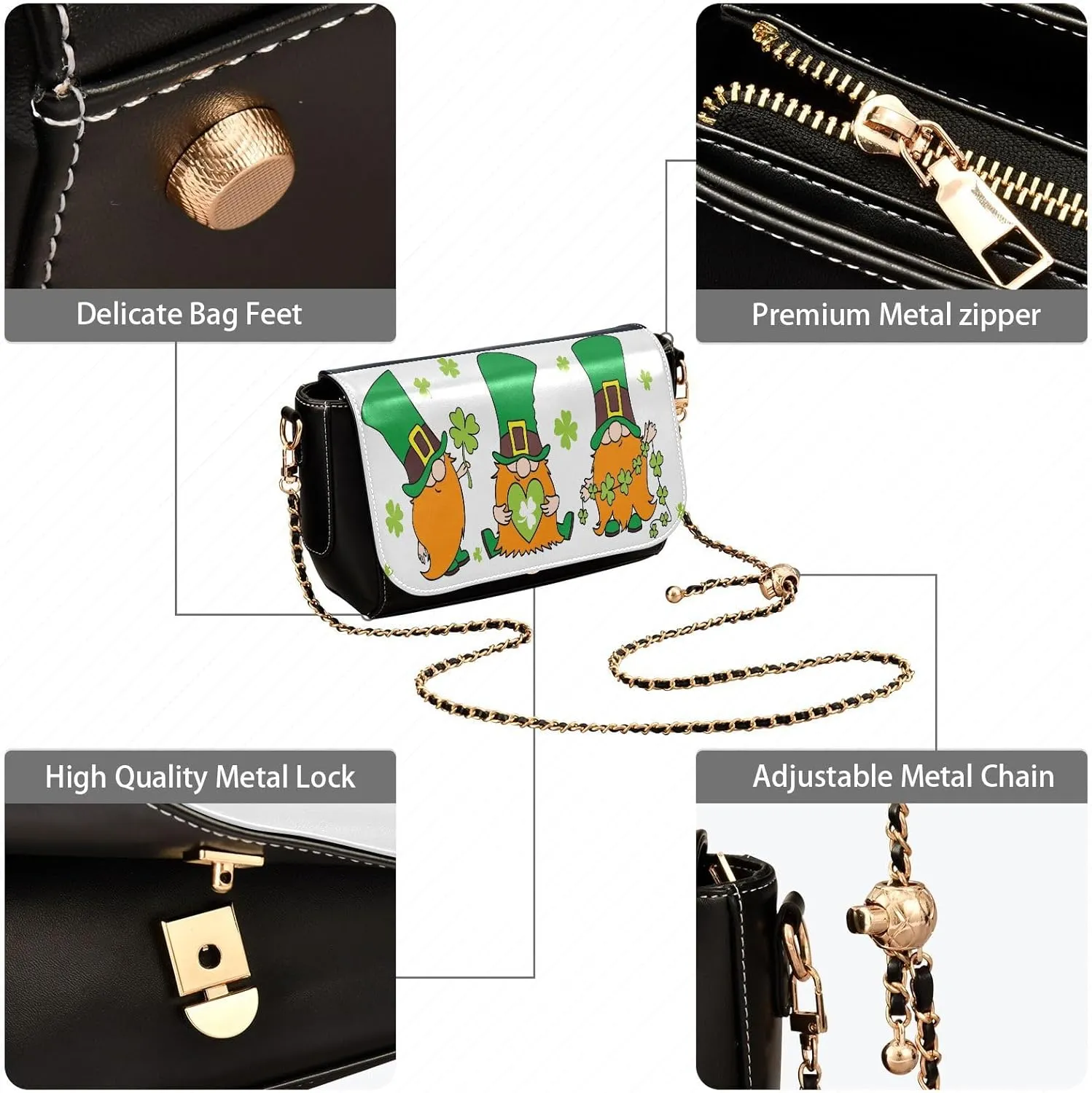 Crossbody Bags for Women Trendy Women's Black Shoulder Bag Small PU Leather Flap Cross Body Bag Handbags