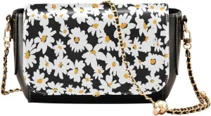 Crossbody Bags for Women Trendy Women's Black Shoulder Bag Small PU Leather Flap Cross Body Bag Handbags