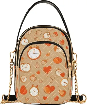 Crossbody Handbags for Women, Shoulder Bag Hobo Crossbody Handbag Casual Tote，Alarm Clock Pattern