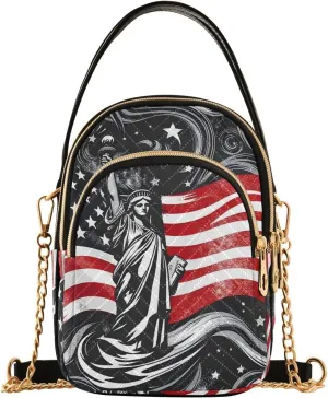 Crossbody Handbags for Women, Shoulder Bag Hobo Crossbody Handbag Casual Tote，Black Statue Of Liberty