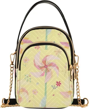 Crossbody Handbags for Women, Shoulder Bag Hobo Crossbody Handbag Casual Tote，Cartoon Windmill Print