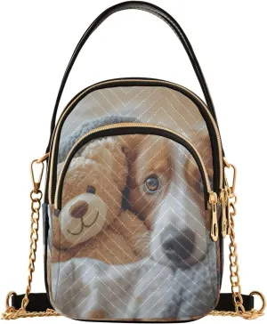 Crossbody Handbags for Women, Shoulder Bag Hobo Crossbody Handbag Casual Tote，Dog and Bear Sleep