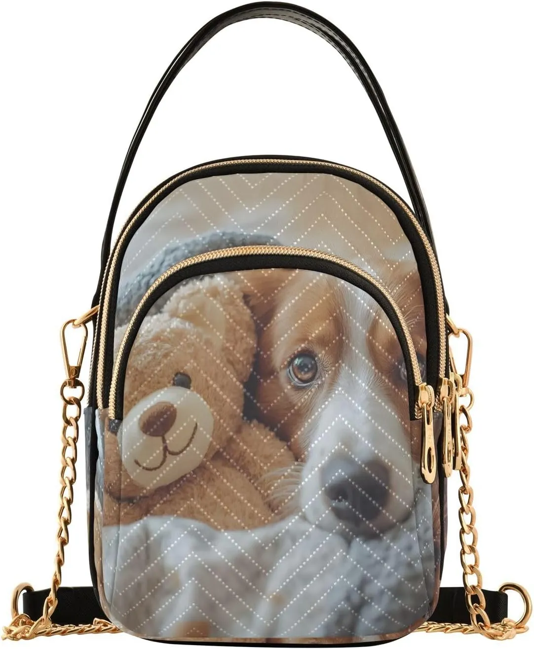 Crossbody Handbags for Women, Shoulder Bag Hobo Crossbody Handbag Casual Tote，Dog and Bear Sleep