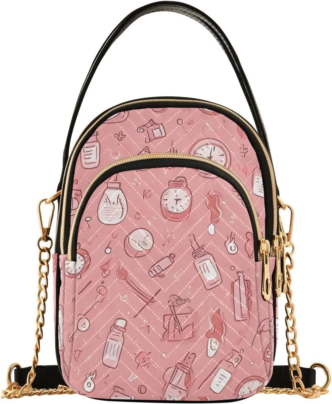 Crossbody Handbags for Women, Shoulder Bag Hobo Crossbody Handbag Casual Tote，Pattern Alarm Clock