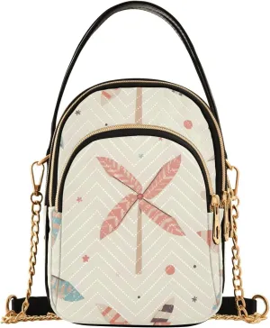Crossbody Handbags for Women, Shoulder Bag Hobo Crossbody Handbag Casual Tote，Windmill Cartoon Print