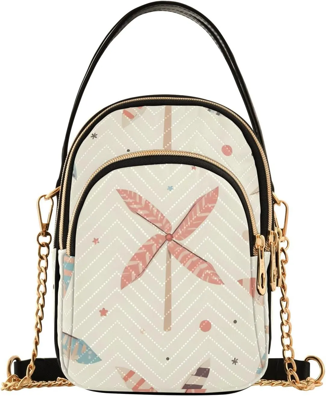 Crossbody Handbags for Women, Shoulder Bag Hobo Crossbody Handbag Casual Tote，Windmill Cartoon Print
