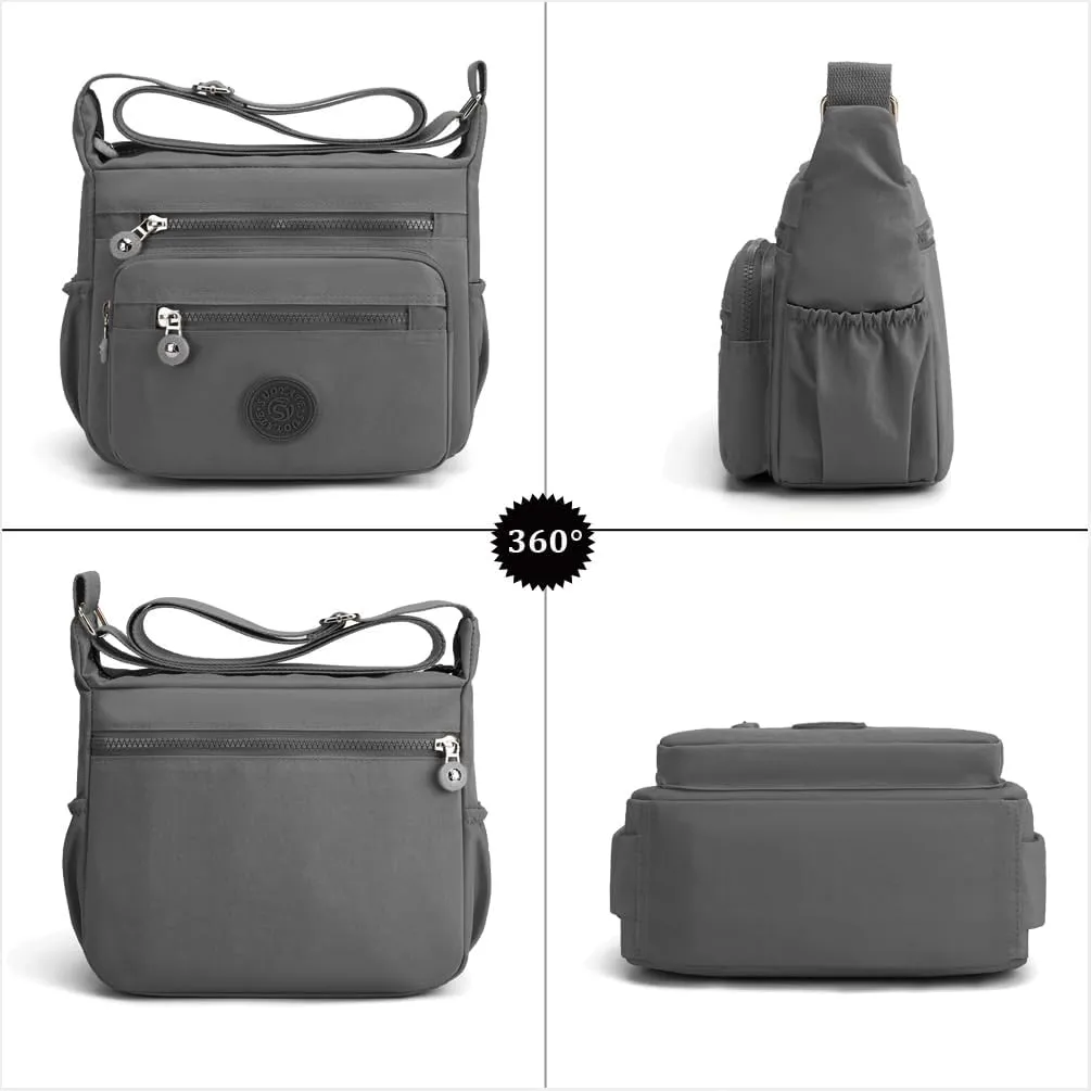Crossbody Purses for Women Lightweight Shoulder Handbags Waterproof Nylon Travel Bag Ladies Pocketbooks