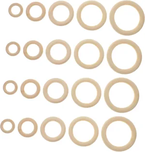 Curtain Rings 60pcs Wooden DIY Hanging Handbag Buckle Rings Vintage Round Decorative