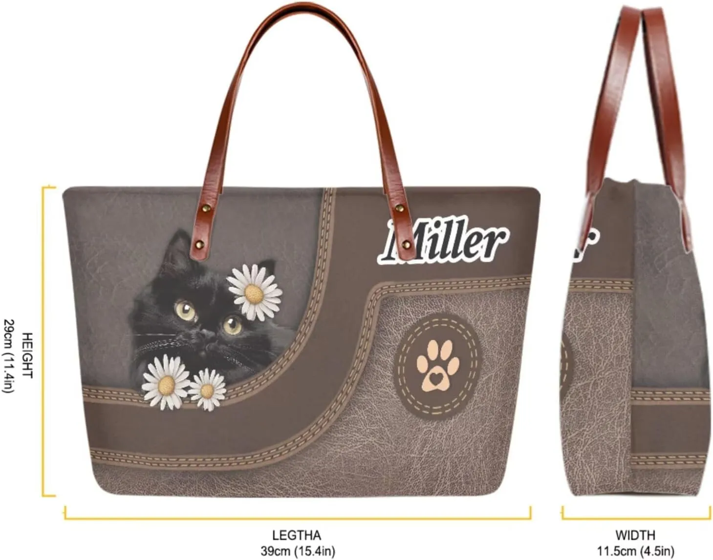 Customzied Women Handbags and Wallet Set of 2 Tote Bag Shoulder Bag Top Handle Satchel Purse