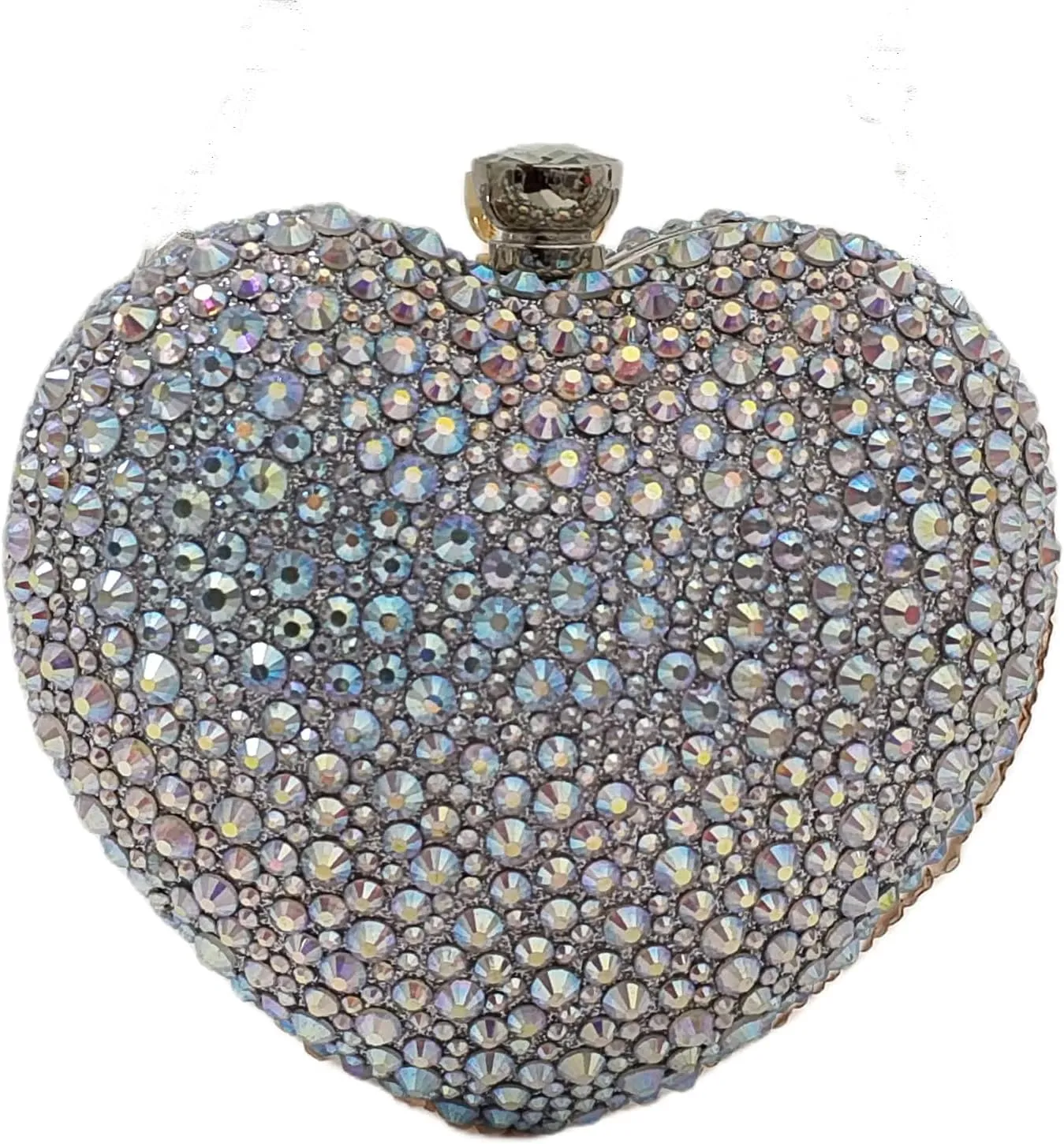 Cute Heart Shape Clutch Purse Mini Love Heart Rhinestone Wedding Handbag Party Women Purse