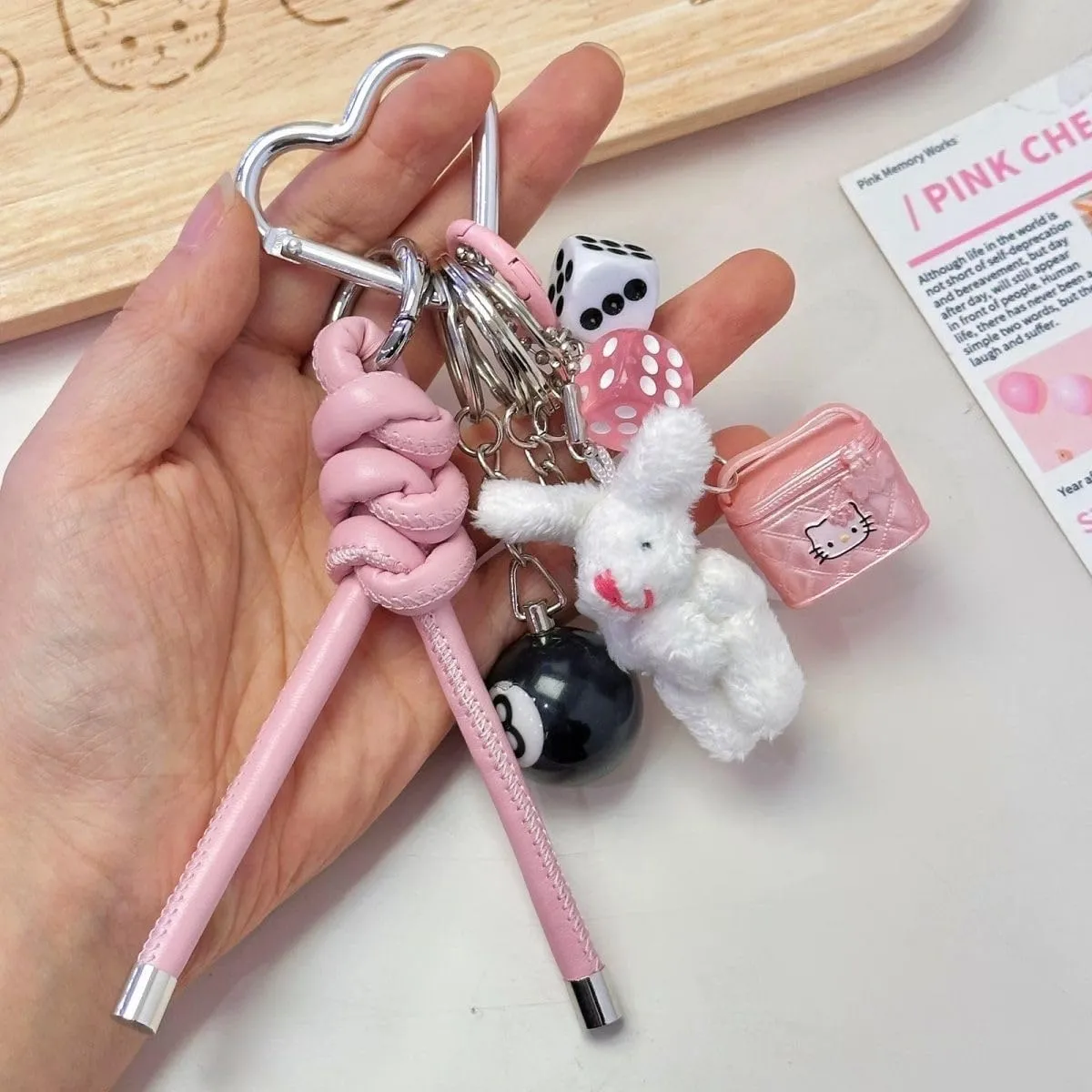 Cute Keychain Bag Charms for Handbags Purse Charms Handbags Keychain Pendant for Women Girls Keychain Accessory