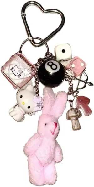 Cute Keychain Bag Charms for Handbags Purse Charms Handbags Keychain Pendant for Women Girls Keychain Accessory