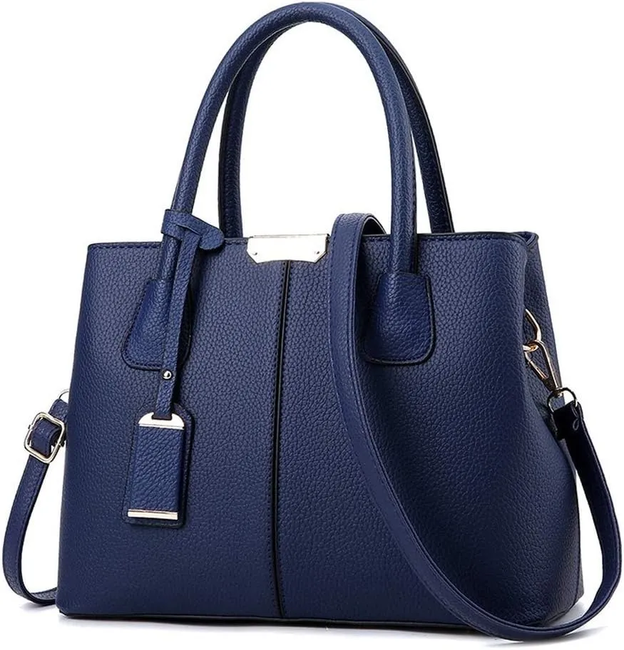 Dayfine Women's Portable Casual Litchi Grain Leather Handbags Luxury Lady Tote
