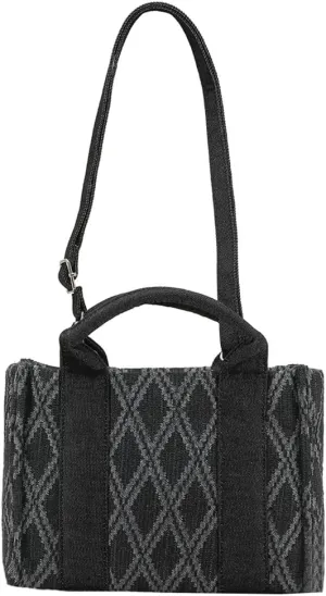 Denim Purse for Women Trendy Canvas Tote Bag Cute Small Top-Handle Handbags Casual Crossbody Shoulder Bag