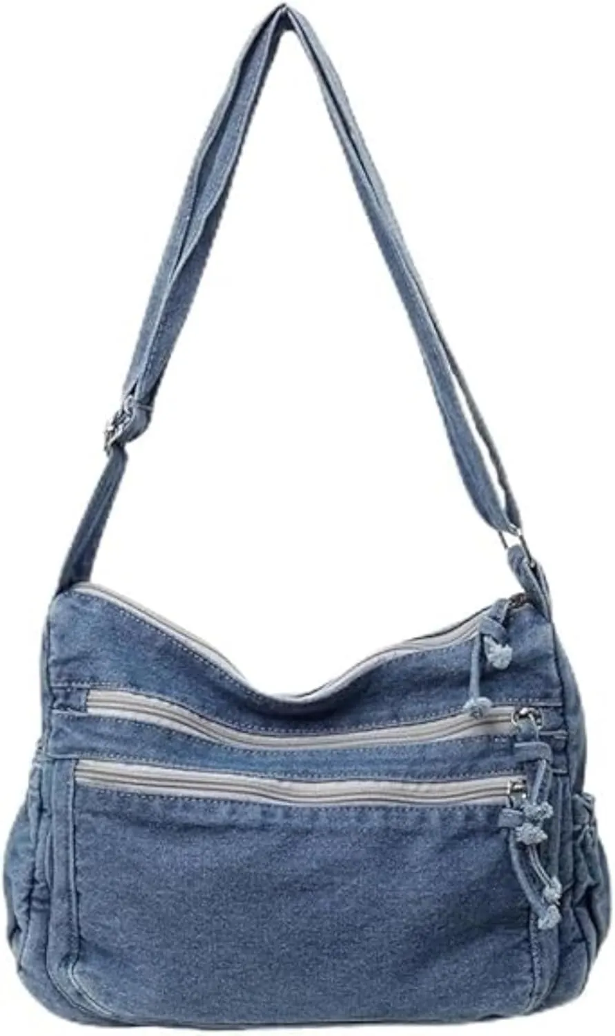 Denim Purses for Women Denim Crossbody Handbags Jean Casual Lightweight Shoulder Tote Purse