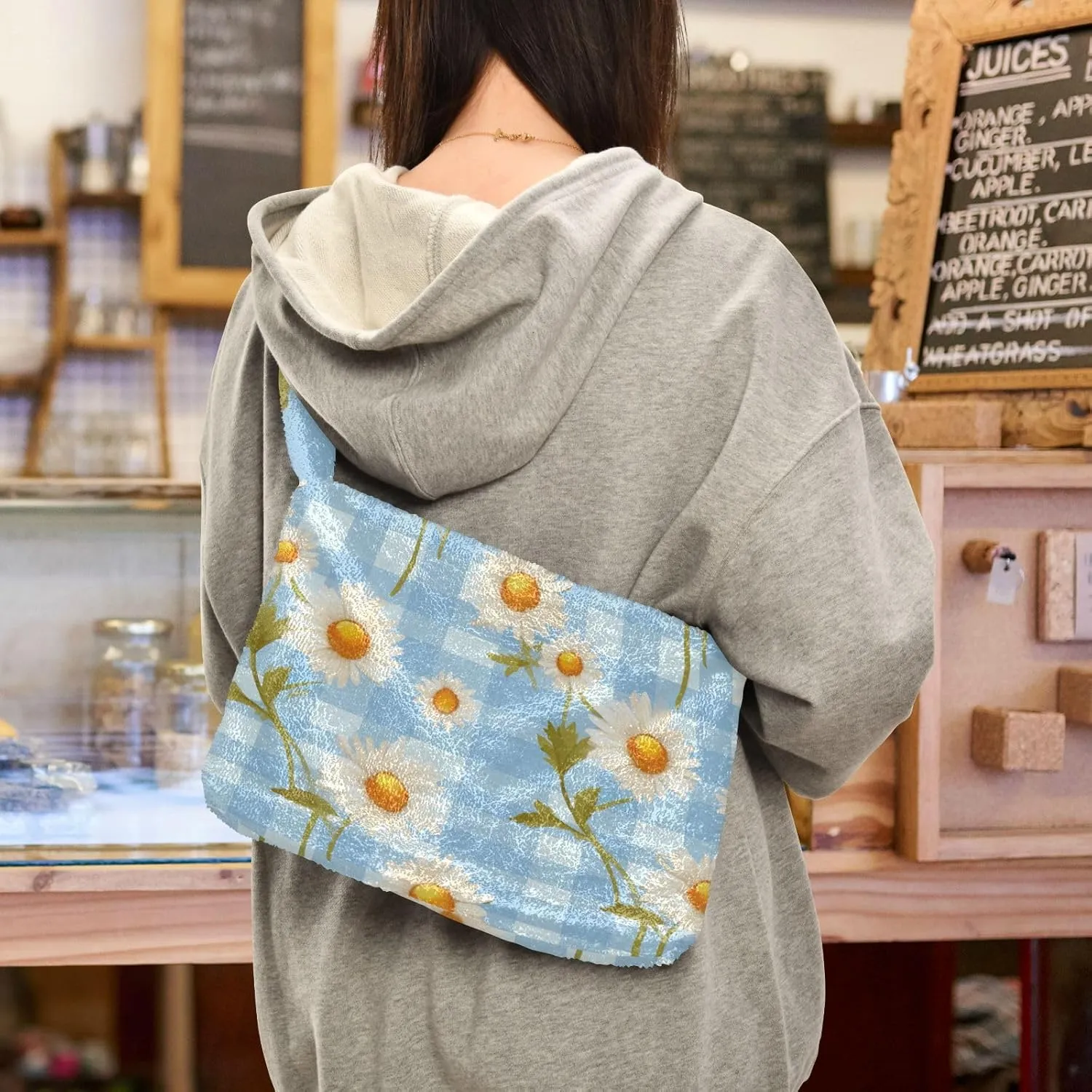 Dinosaurs Cute Plush Tote Bag, Purses for Women Shoulder Bag, Womens Outdoor Bag