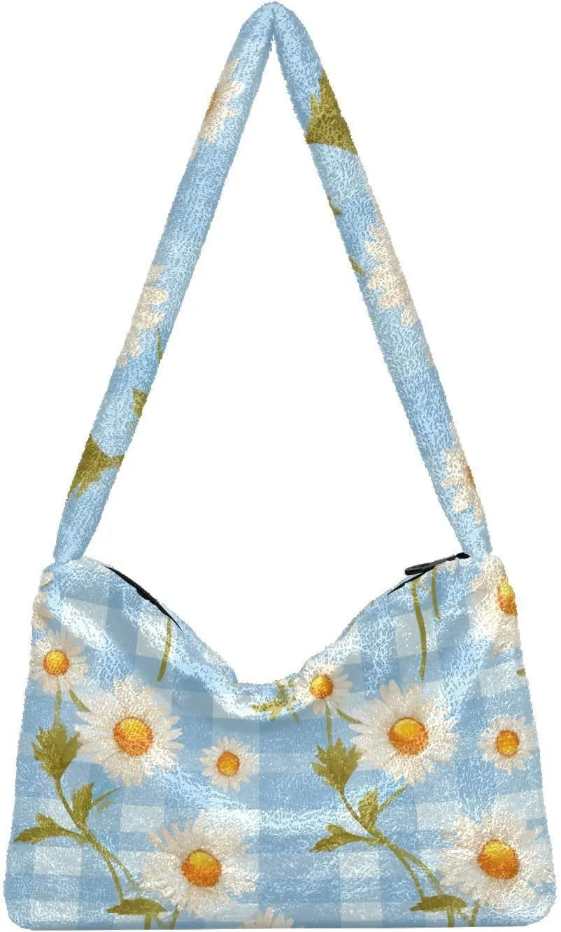 Dinosaurs Cute Plush Tote Bag, Purses for Women Shoulder Bag, Womens Outdoor Bag