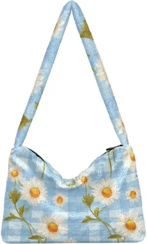Dinosaurs Cute Plush Tote Bag, Purses for Women Shoulder Bag, Womens Outdoor Bag