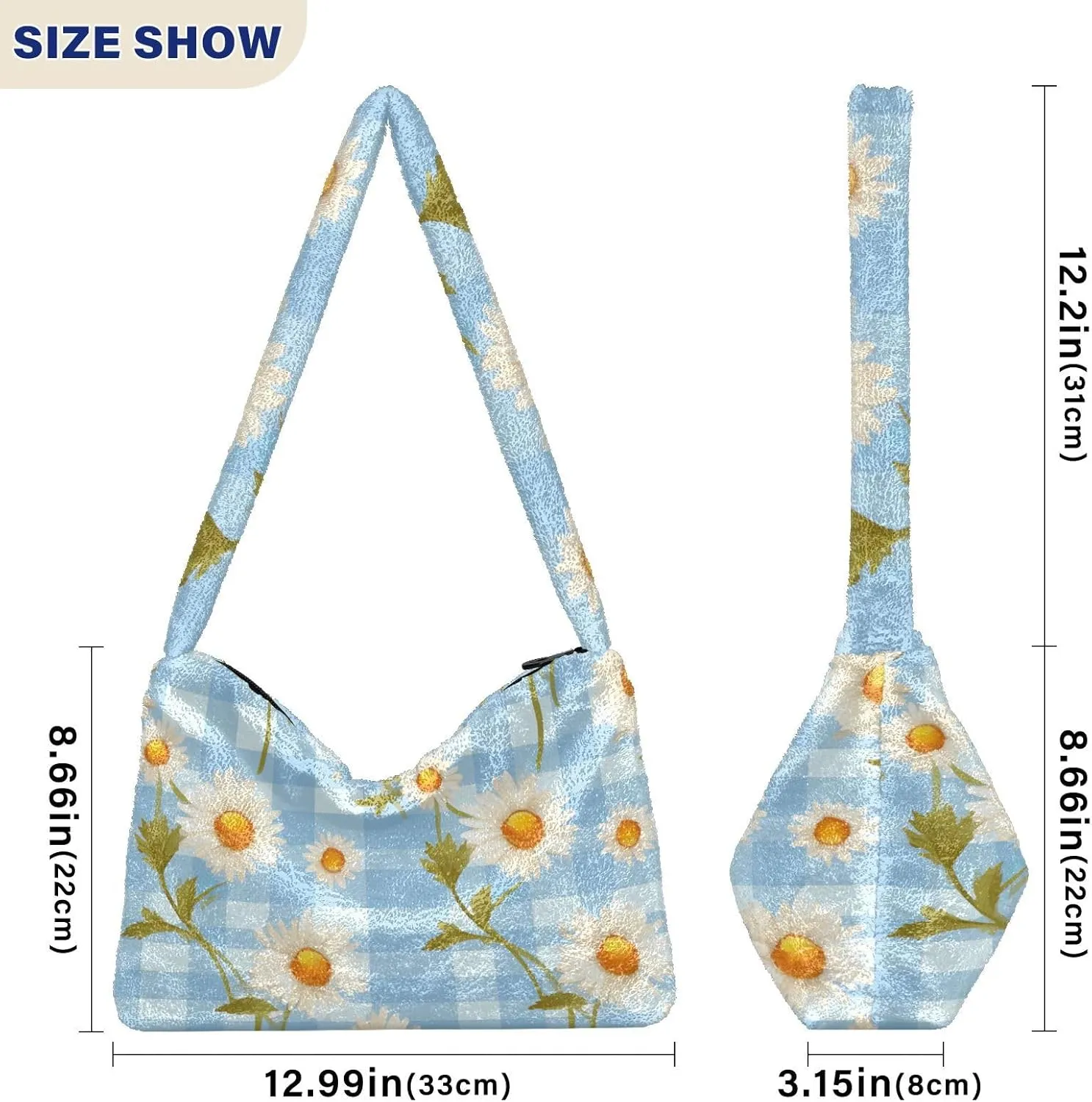 Dinosaurs Cute Plush Tote Bag, Purses for Women Shoulder Bag, Womens Outdoor Bag