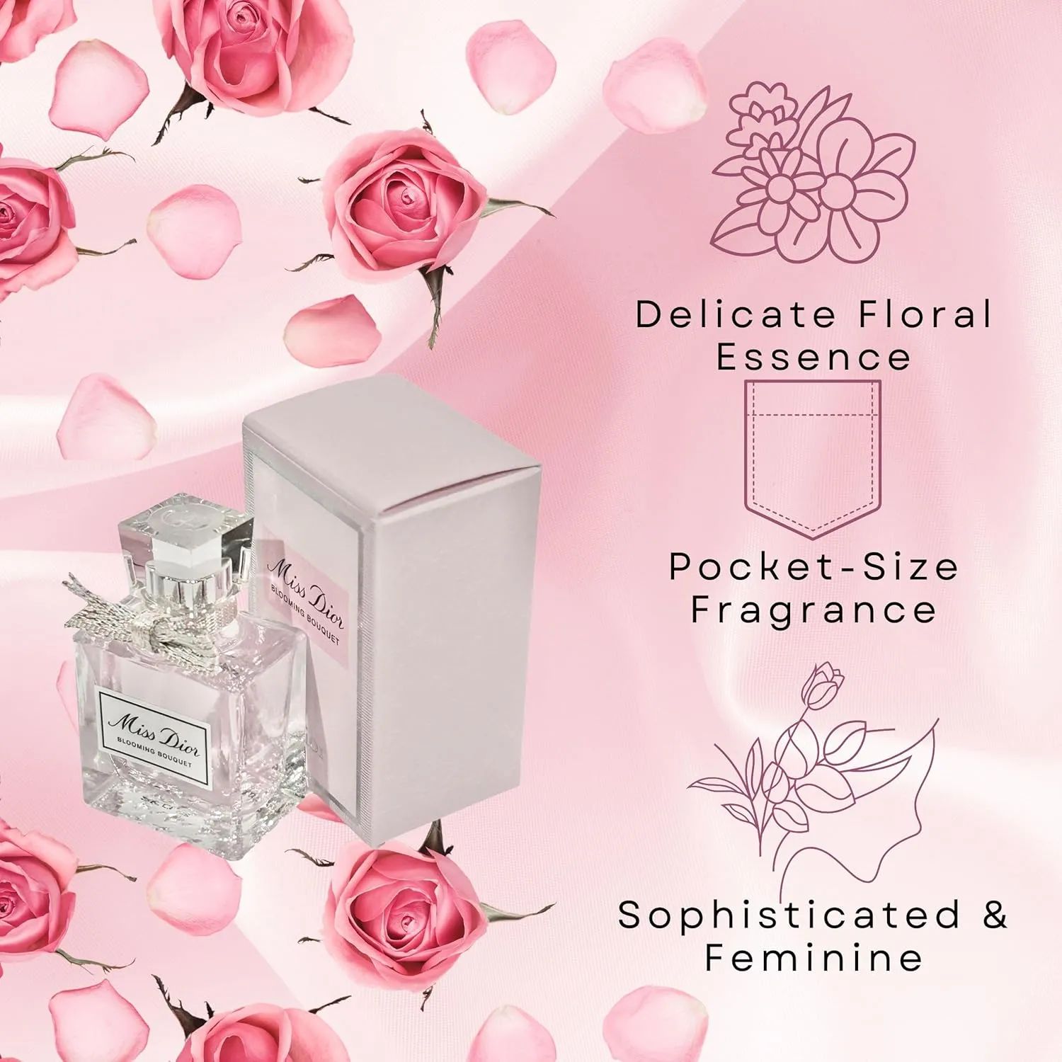 Dior Miss Blooming Bouquet Perfume Women Mini EDT Splash 0.17 Ounce