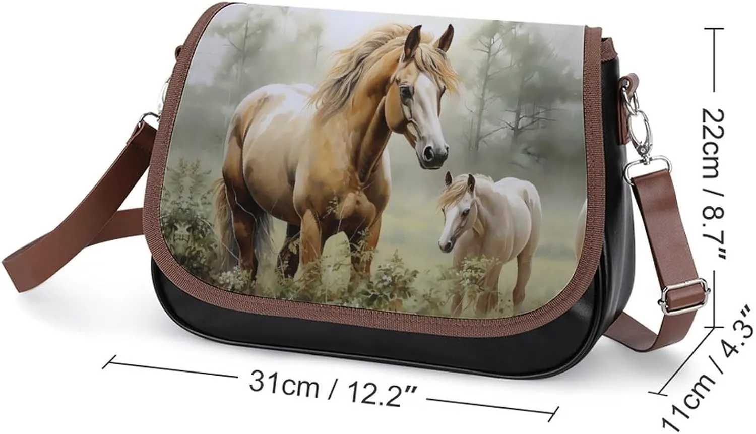 Dragonfly Green Crossbody Bags for Women,PU Leather Tote Bag for Women,Shoulder Bag Purse for Work Shopping Travel