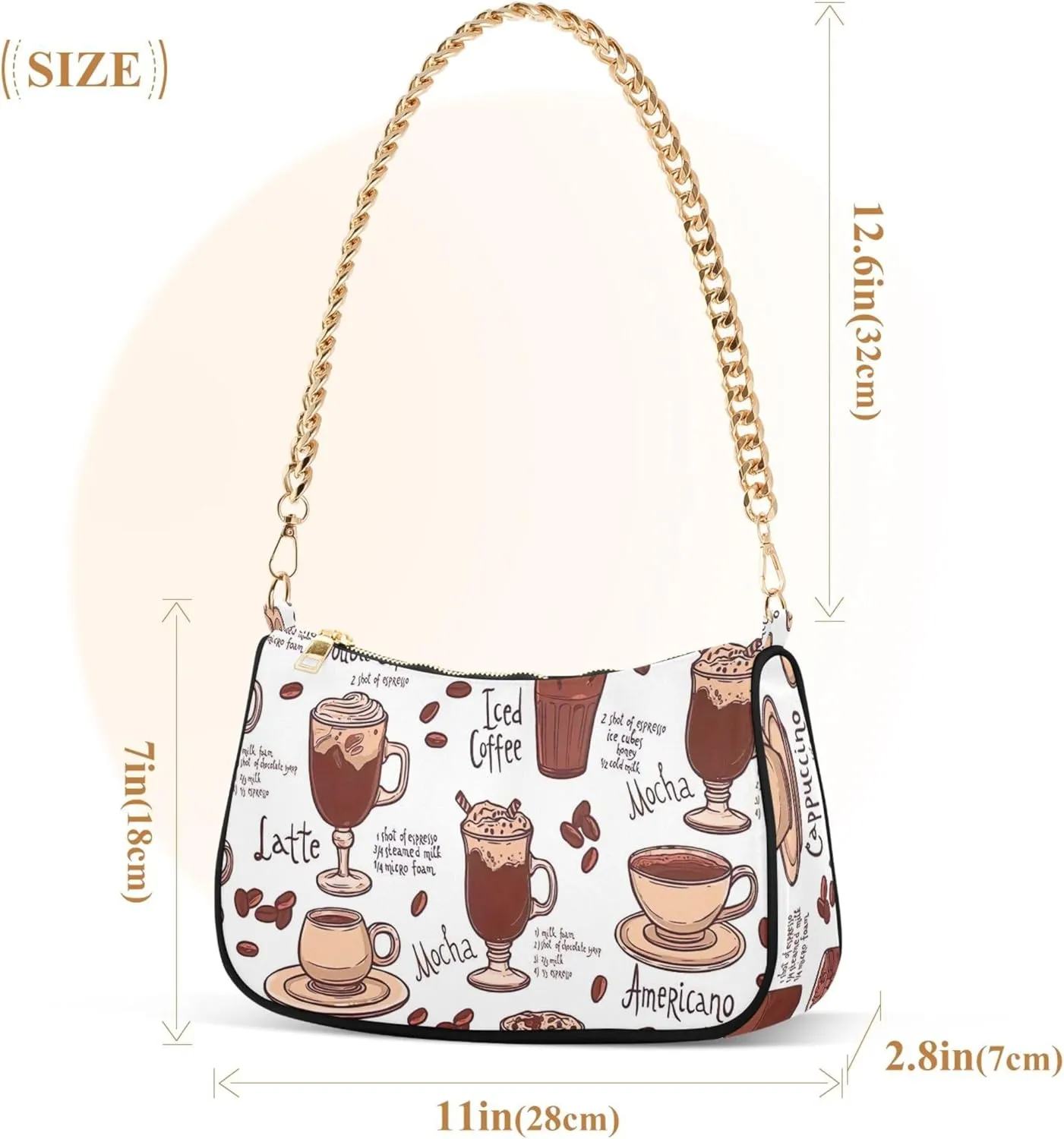 Duck Print Blue Trendy Purse Hobo Designer Clutch Womens Trendy Handbags Chain over the Shoulder Purse