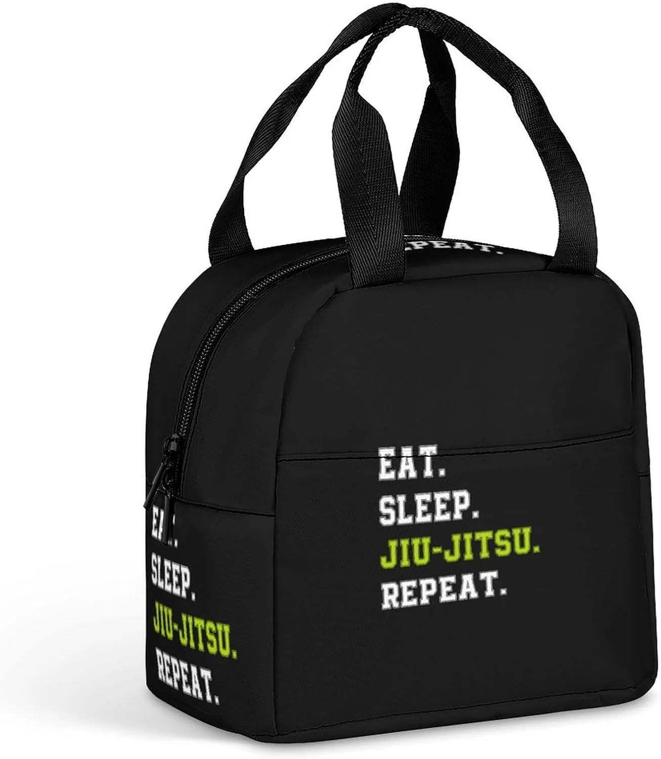 Eat Sleep Jiu-Jitsu Repeat Insulated Meal Tote Bag Portable Lunch Box Container Food Handbags for Men Women