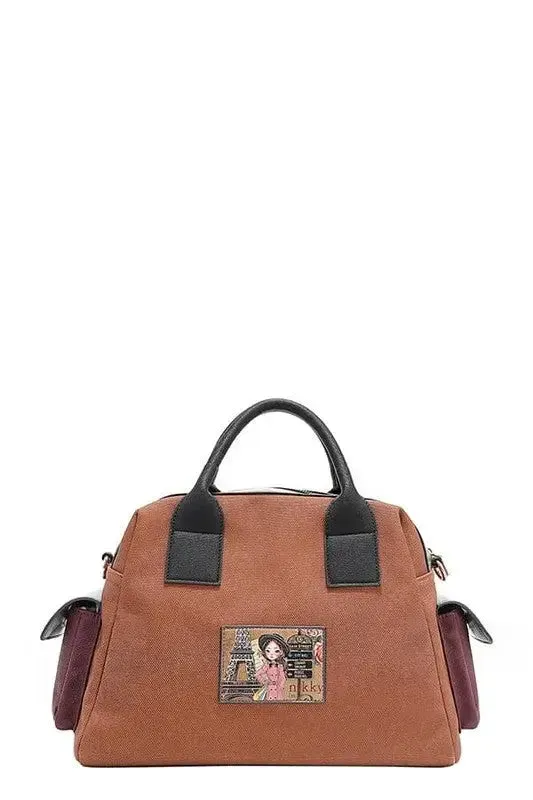 Eco-Leather Boston Bag - Sustainable Large Tote | Femstylo