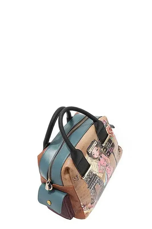 Eco-Leather Boston Bag - Sustainable Large Tote | Femstylo
