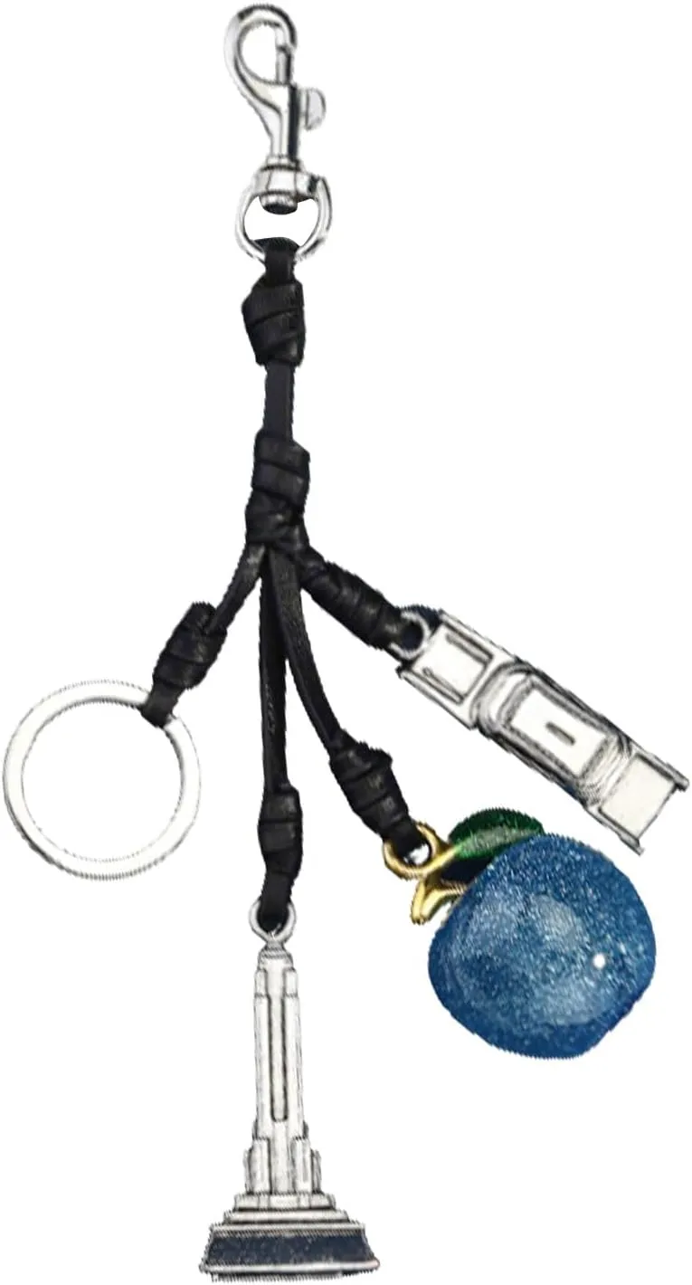 Eiffel Tower Car Cherry Bag Charms Keychain Purse Charms For Handbags Zipper Pull Charm Accessories Keychains For Women