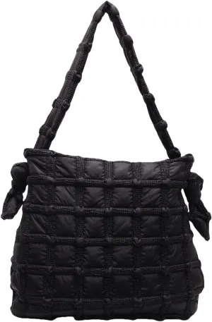 ENOPINK Puffer Quilted Shoulder Bag for Women Puffy Bubble Tote Bag Lightweight Crossbody Shoulder Handbags Puff Purse