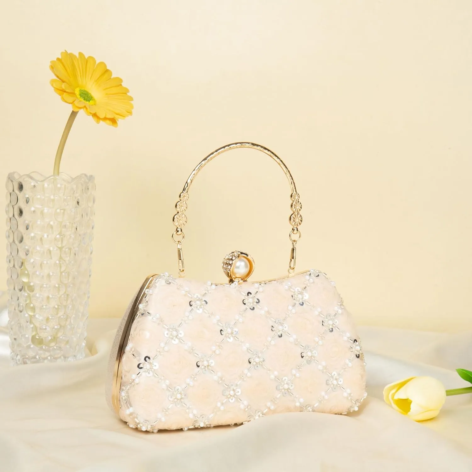Evening Bag Floral Clutch for Women Wedding Purse Bridal Handbags Clutch Elegant
