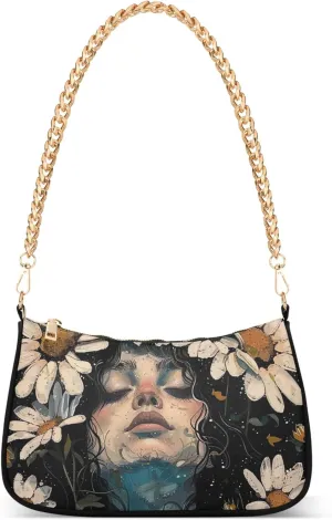 Fantasy Mermaid under Sea Tote Bag Purse Hobo Tote Bag Womens Vintage Handbags Chain Small Shoulder Bag