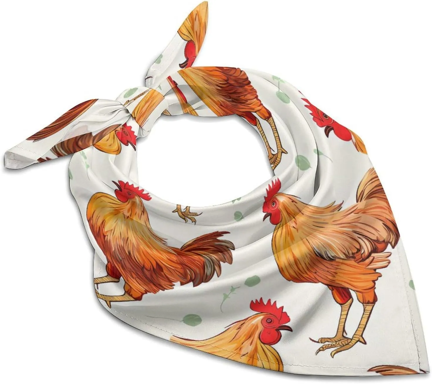 Farmhouse Rooster Fashion Neck Scarf Head Kerchief Hair Wrap Bandana Headscarf for Women Handbags