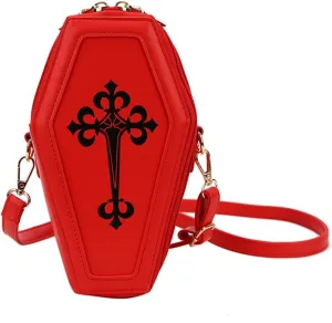 Fashion Coffin Bags for Women Gothic Purse Shoulder Bag Girls Funny halloween purses and handbags Crossbody Bag