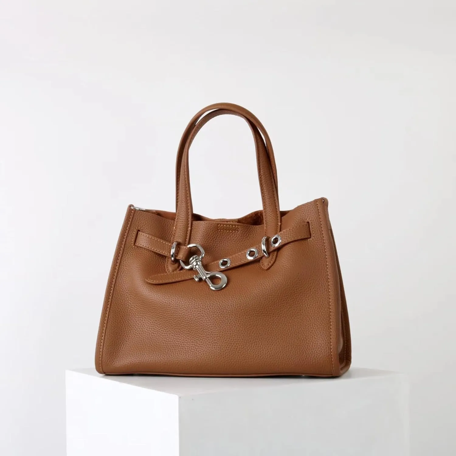 Fashion Crossbody Tote Bag bag with pouch for Women Satchel Handbags Top-handle Purses with Strap Genuine handbag with zipper