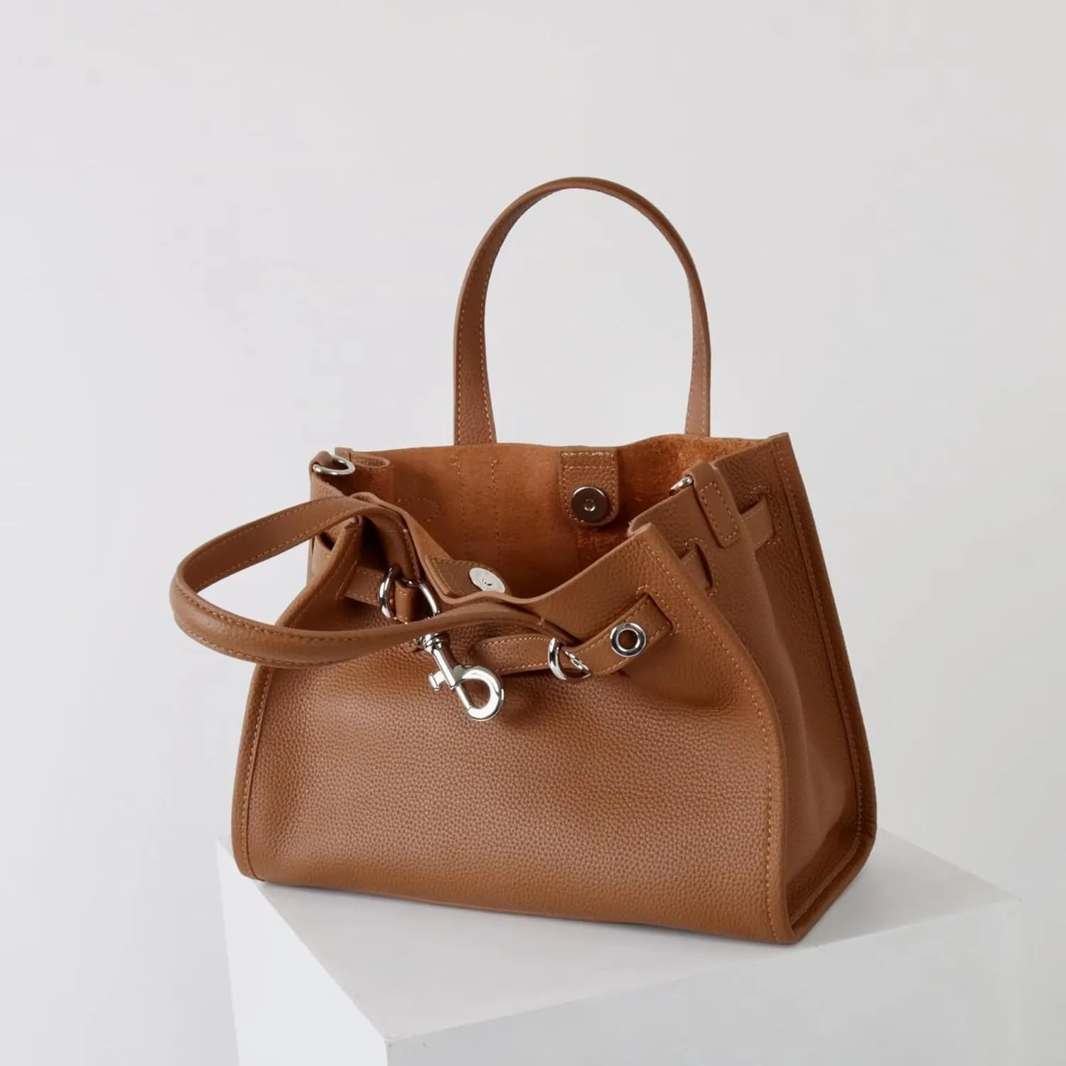Fashion Crossbody Tote Bag bag with pouch for Women Satchel Handbags Top-handle Purses with Strap Genuine handbag with zipper