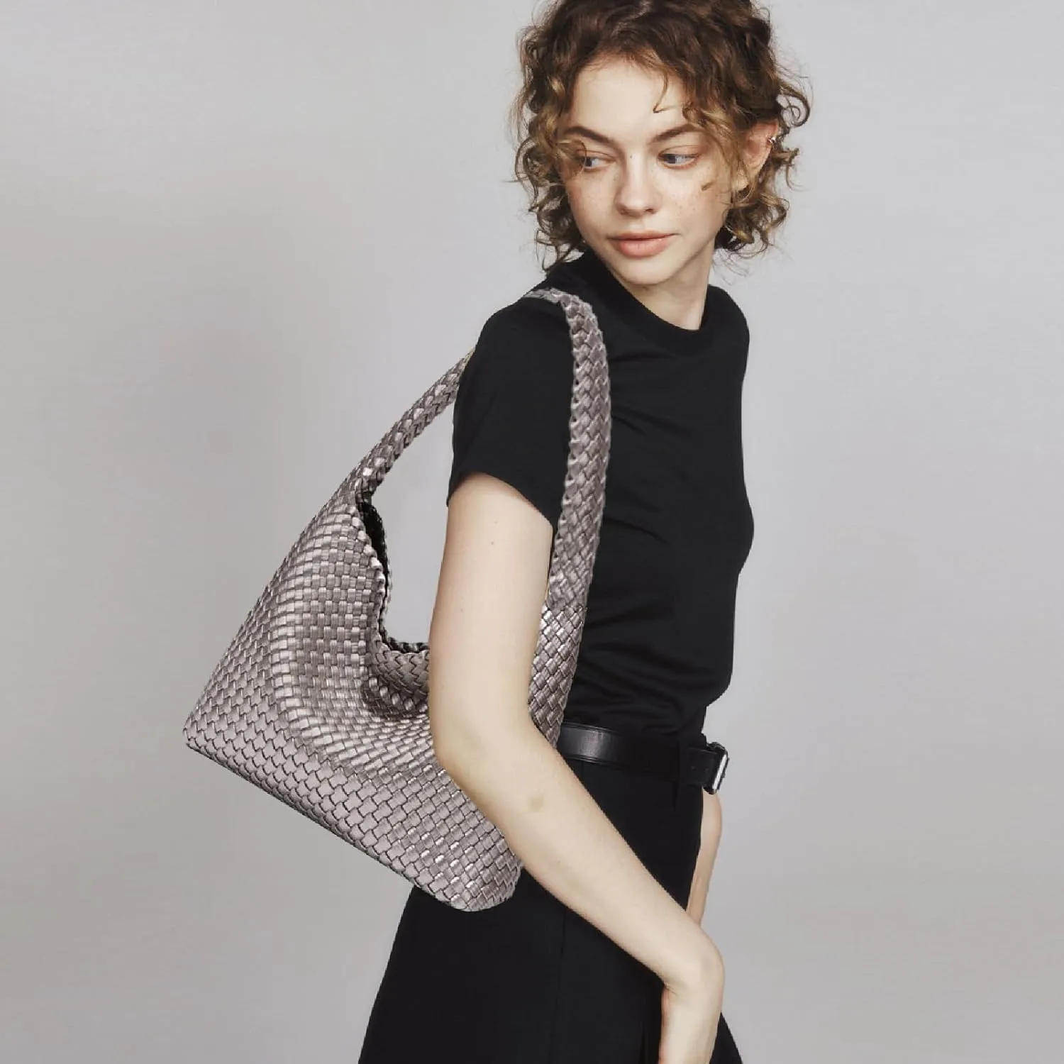Fashion Designer Handbags and Purses, Women Shoulder Bag, Casual Hand Woven Shopping Tote Hobo, Ladies Underarm Bags