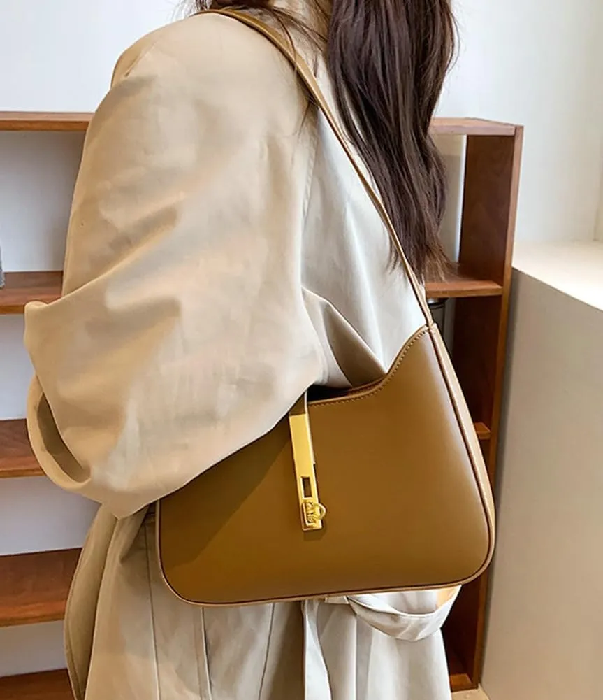Fashion Vegan Leather Shoulder Bag for Women Handbags Purse Small Tote Bag Casual Top Handle Satchel 2024