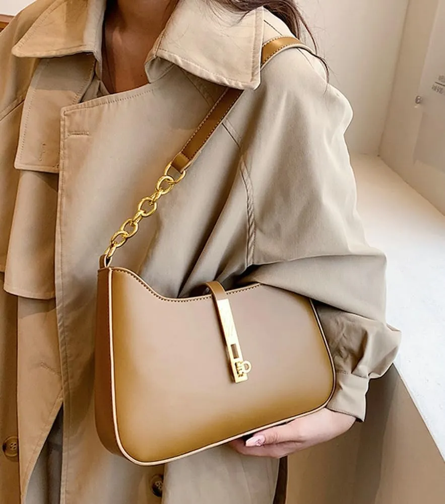 Fashion Vegan Leather Shoulder Bag for Women Handbags Purse Small Tote Bag Casual Top Handle Satchel 2024