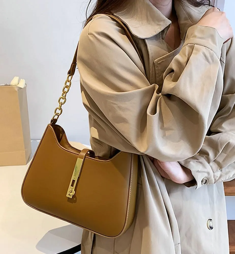 Fashion Vegan Leather Shoulder Bag for Women Handbags Purse Small Tote Bag Casual Top Handle Satchel 2024
